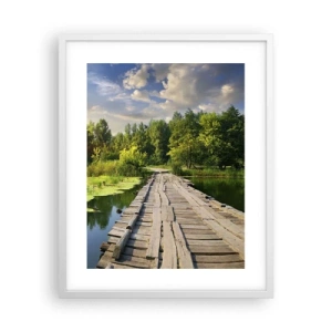 Plakat i hvid ramme - Sommer, sommer overalt - 40x50 cm