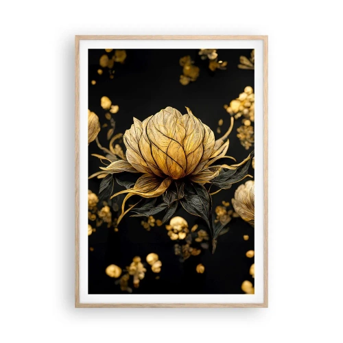 Plakat i ramme af lyst egetræ - Subtil skrøbelighed - 70x100 cm