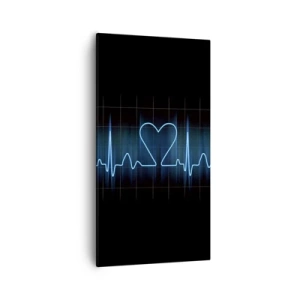 Lærredstryk - Billede på lærred - I hjertets rytme - 55x100 cm