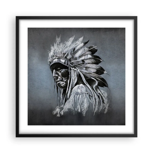 Plakat i sort ramme - Tilbage til rødderne - 50x50 cm