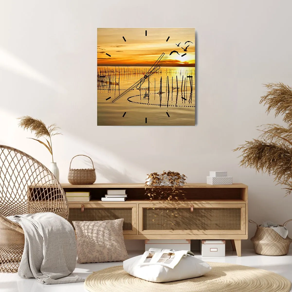 Vægur, Uret - I fiskeriet - 30x30 cm