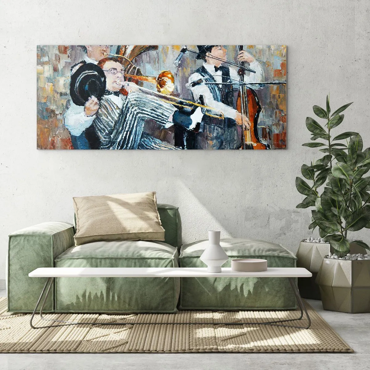 Billede på glas - Alt det jazz - 90x30 cm