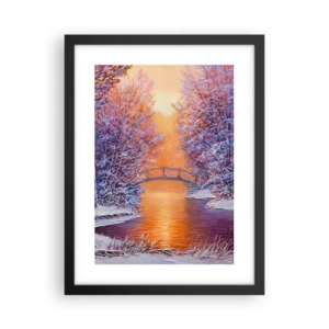 Plakat i sort ramme - Lad os mødes her - 30x40 cm