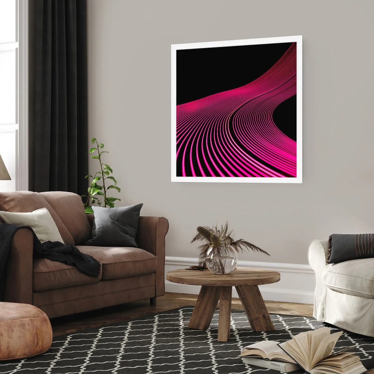 Plakat - En allé af lys - 50x50 cm