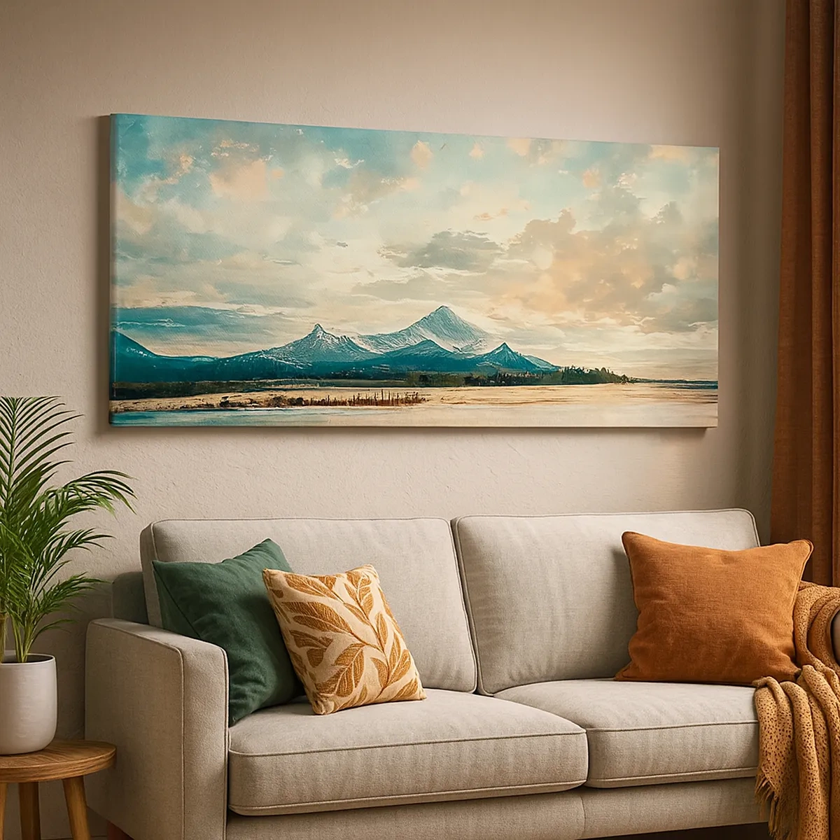 Lærredstryk - Billede på lærred - Under himlens beskyttelse - 30x30 cm