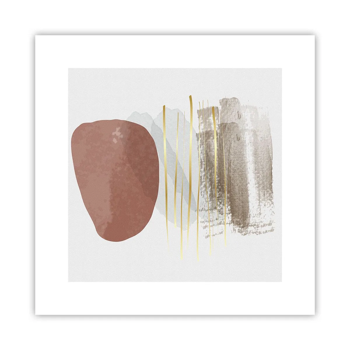 Plakat - Abstrakt kolonnade - 30x30 cm