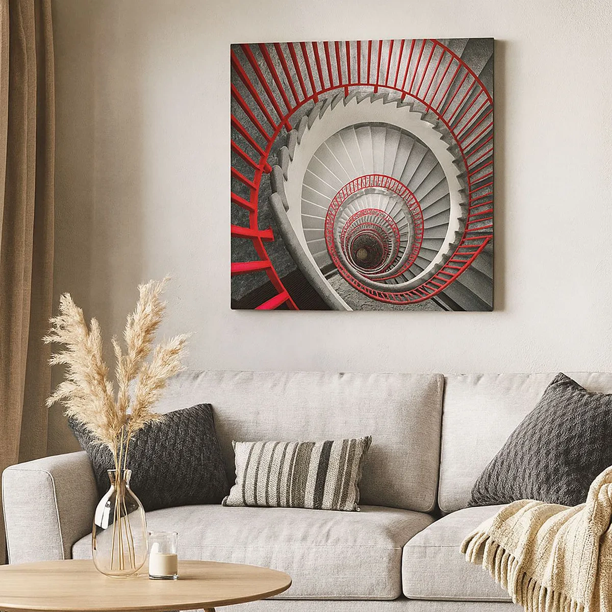 Lærredstryk - Billede på lærred - Arkitektoniske lege - 30x30 cm