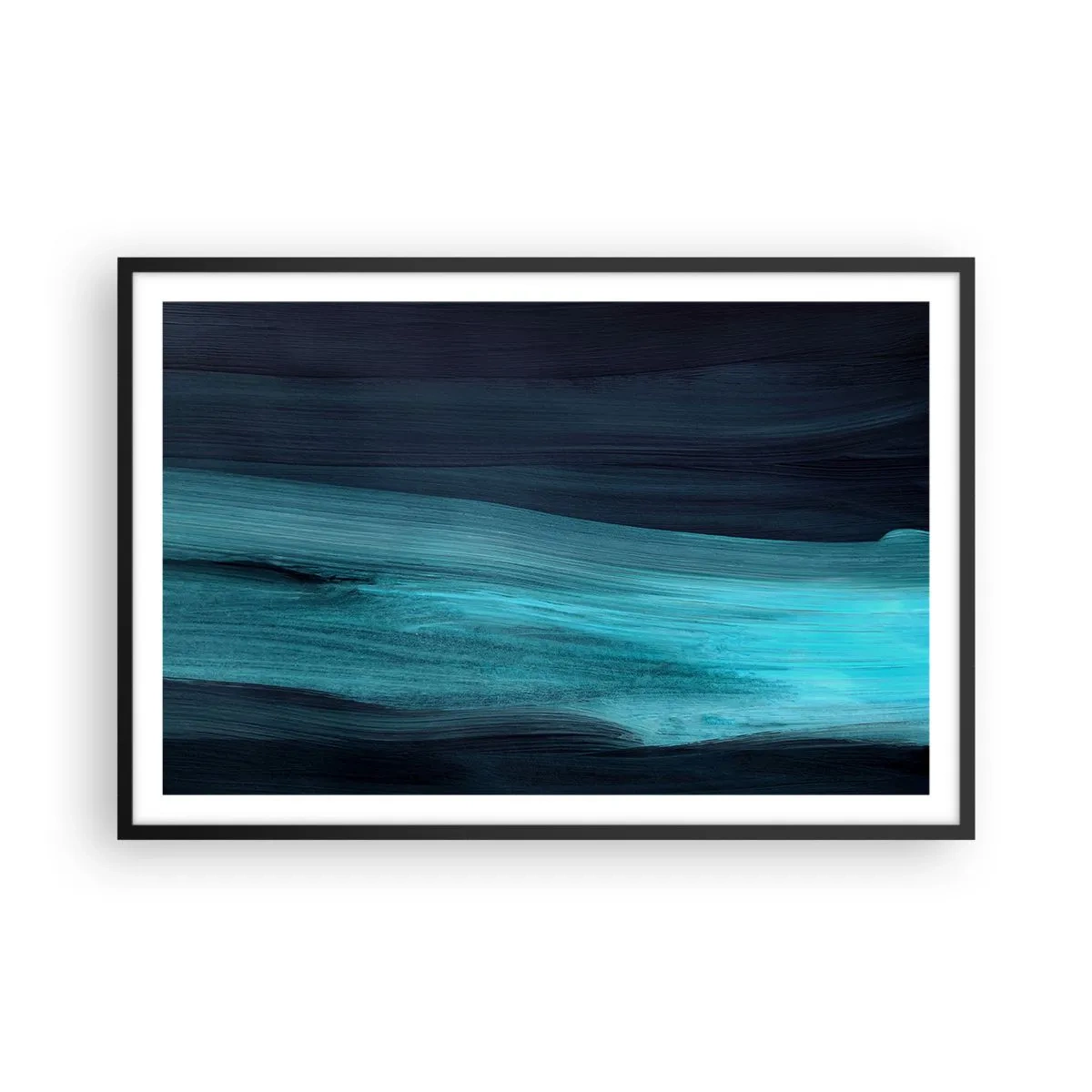 Plakat i sort ramme - Svøm med strømmen - 91x61 cm