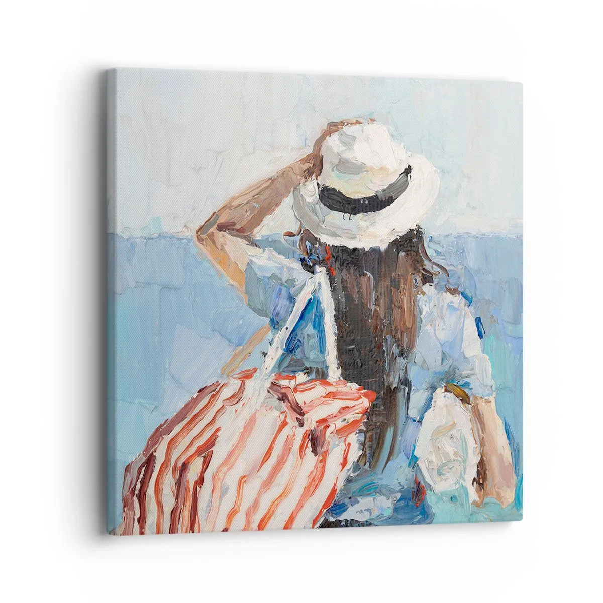 Lærredstryk - Billede på lærred - Velkommen på ferie - 30x30 cm