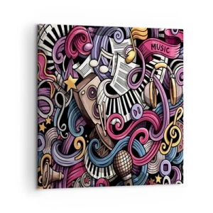 Lærredstryk - Billede på lærred - Kompliceret melodi - 50x50 cm