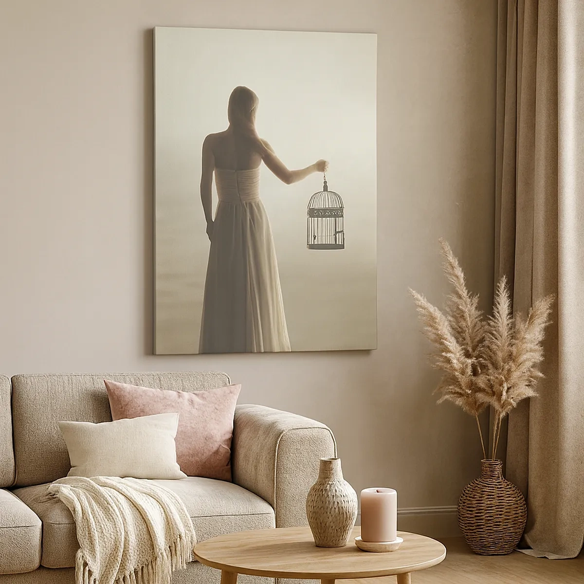 Lærredstryk - Billede på lærred - Vær fri - 50x70 cm