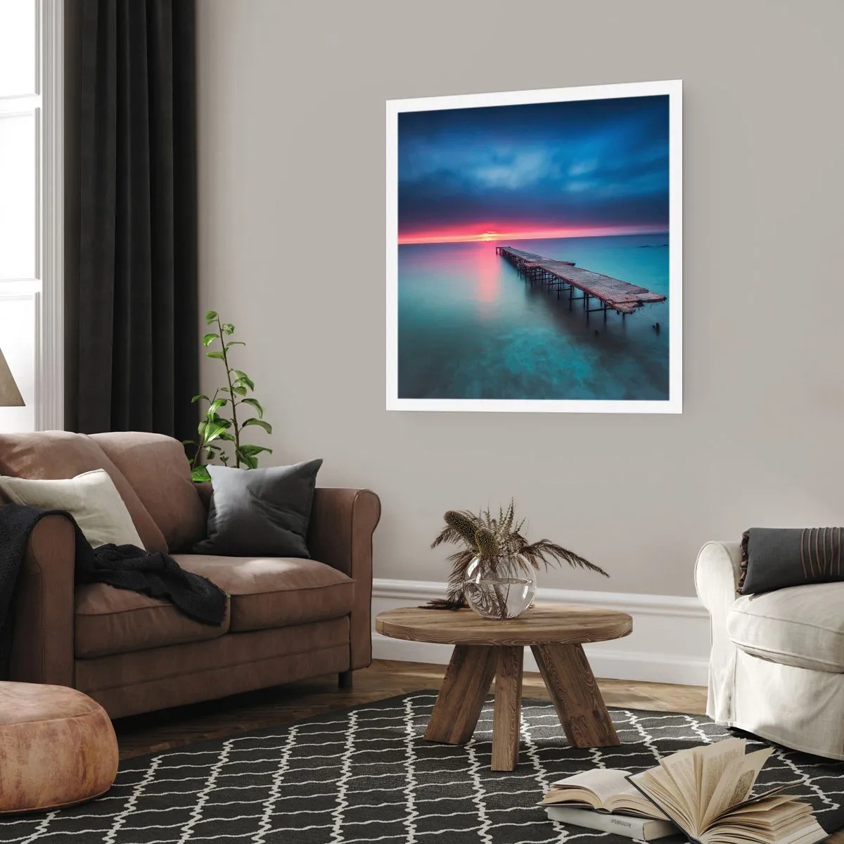 Plakat - Mellem himmel og jord - 30x30 cm