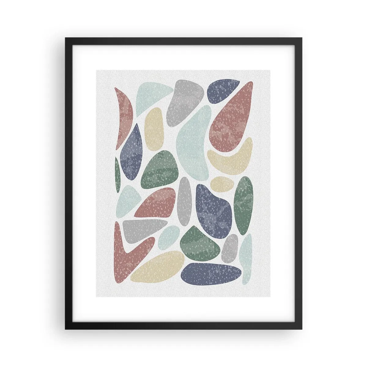 Plakat i sort ramme - Mosaik af pulveriserede farver - 40x50 cm