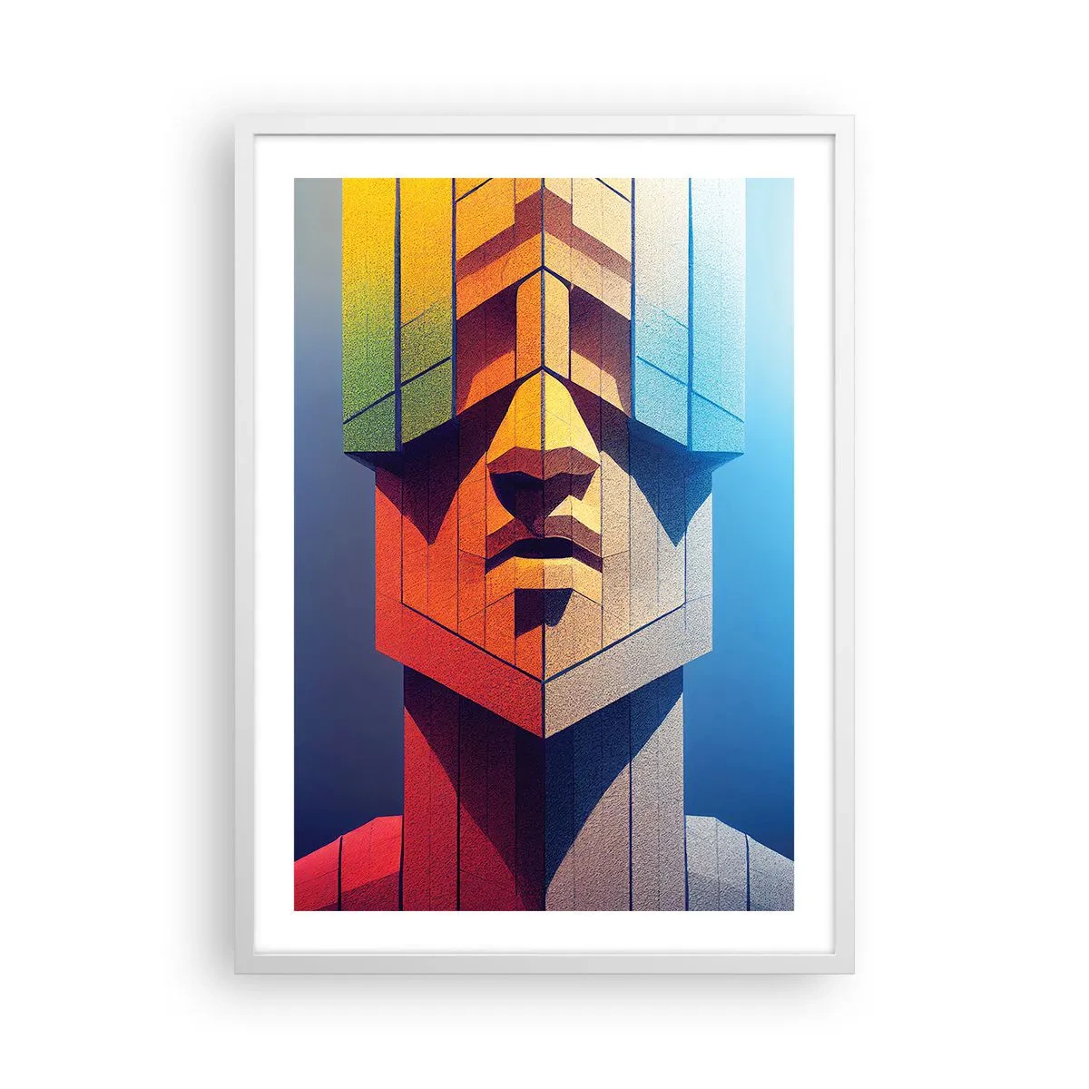 Plakat i hvid ramme - En mand med principper - 50x70 cm