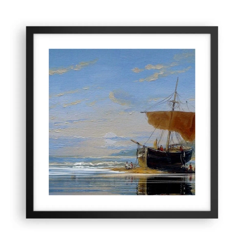 Plakat i sort ramme - Vand, jord, luft - 40x40 cm