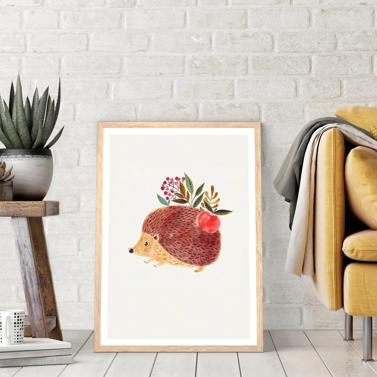 Plakat i ramme af lyst egetræ - Og du kan allerede lide mig - 70x100 cm