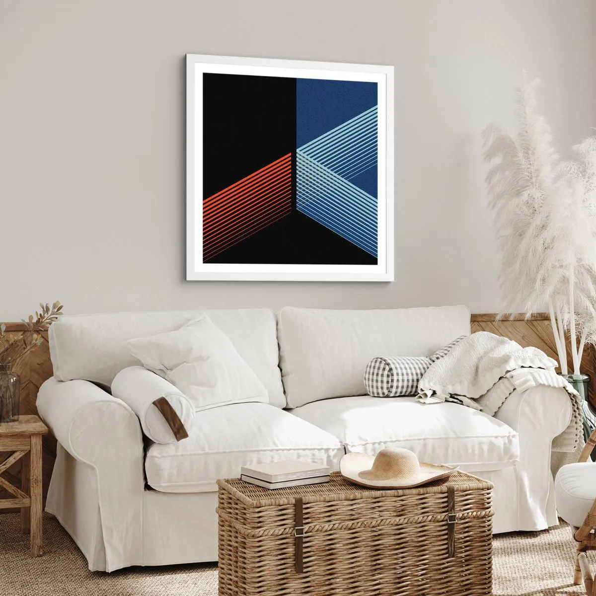 Plakat i hvid ramme - En simpel historie - 30x30 cm