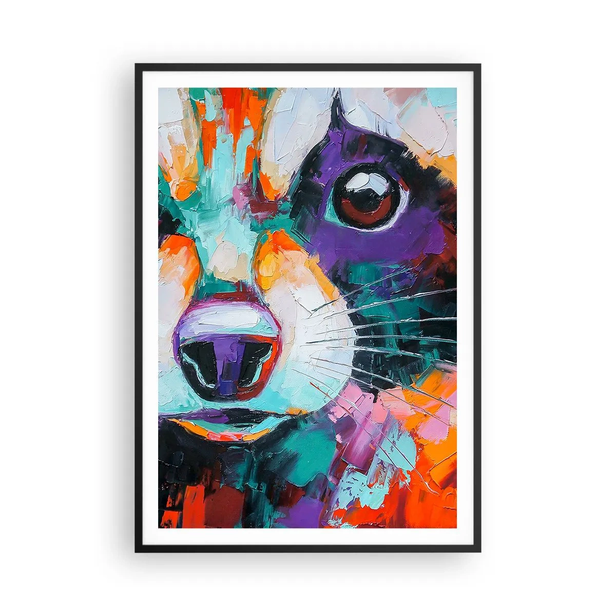 Plakat i sort ramme - Kun gode følelser - 70x100 cm