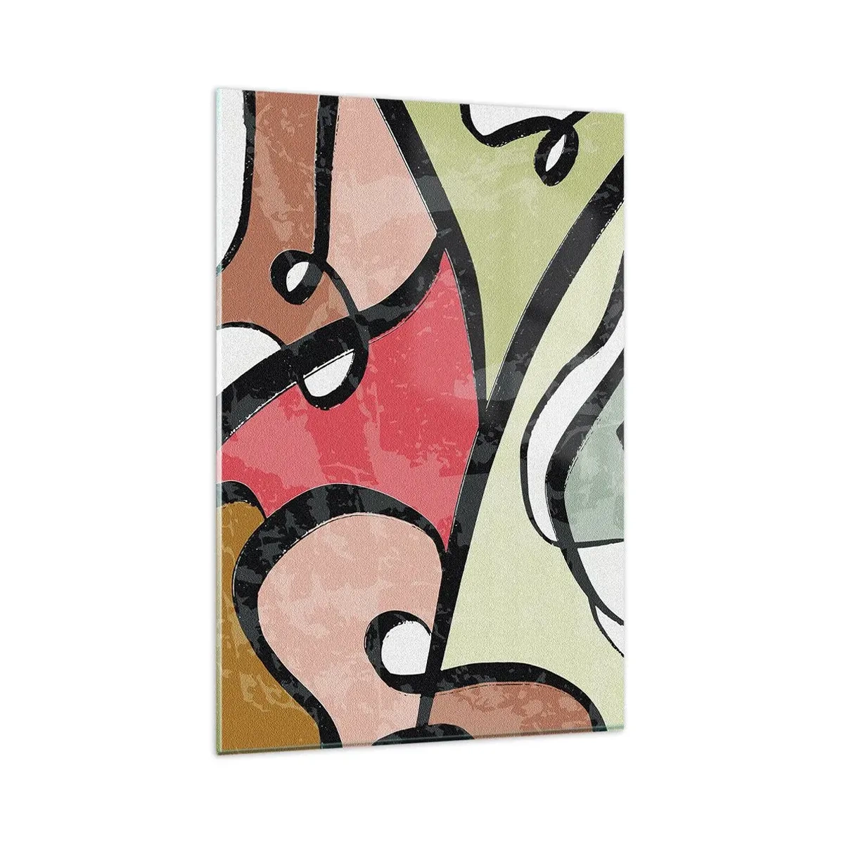 Billede på glas - Pirouetter blandt farver - 80x120 cm