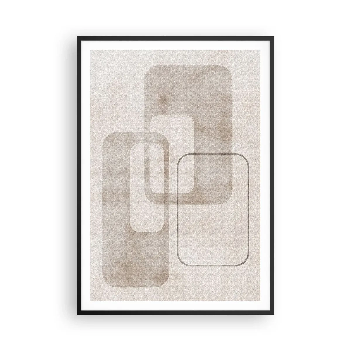 Plakat i sort ramme - Geometrisk fuga - 70x100 cm