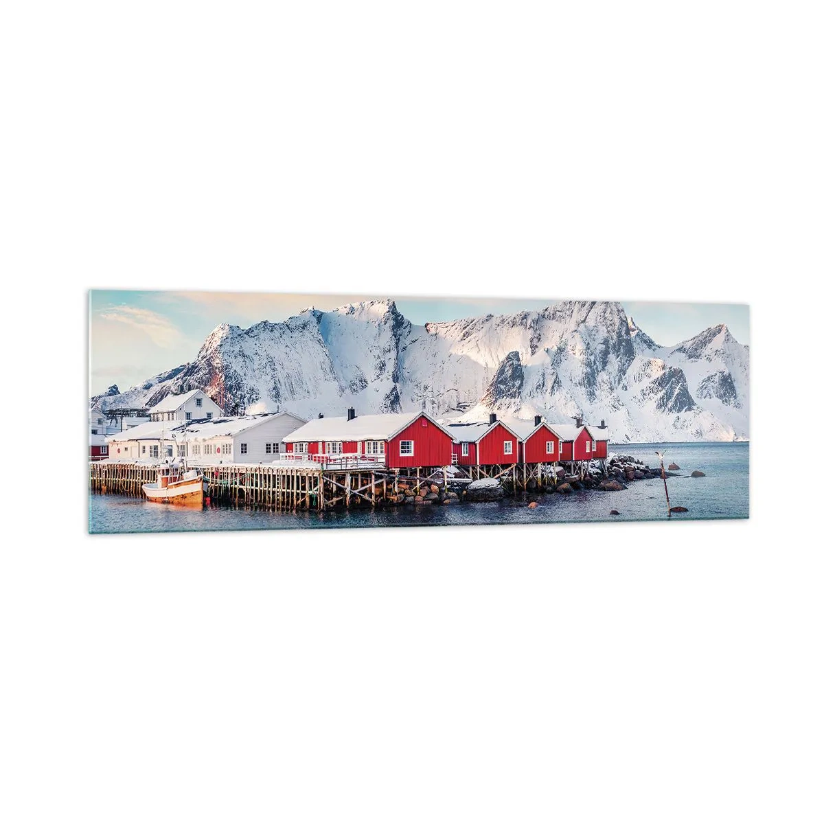 Billede på glas - Nordlig tilbagetrækning - 160x50 cm