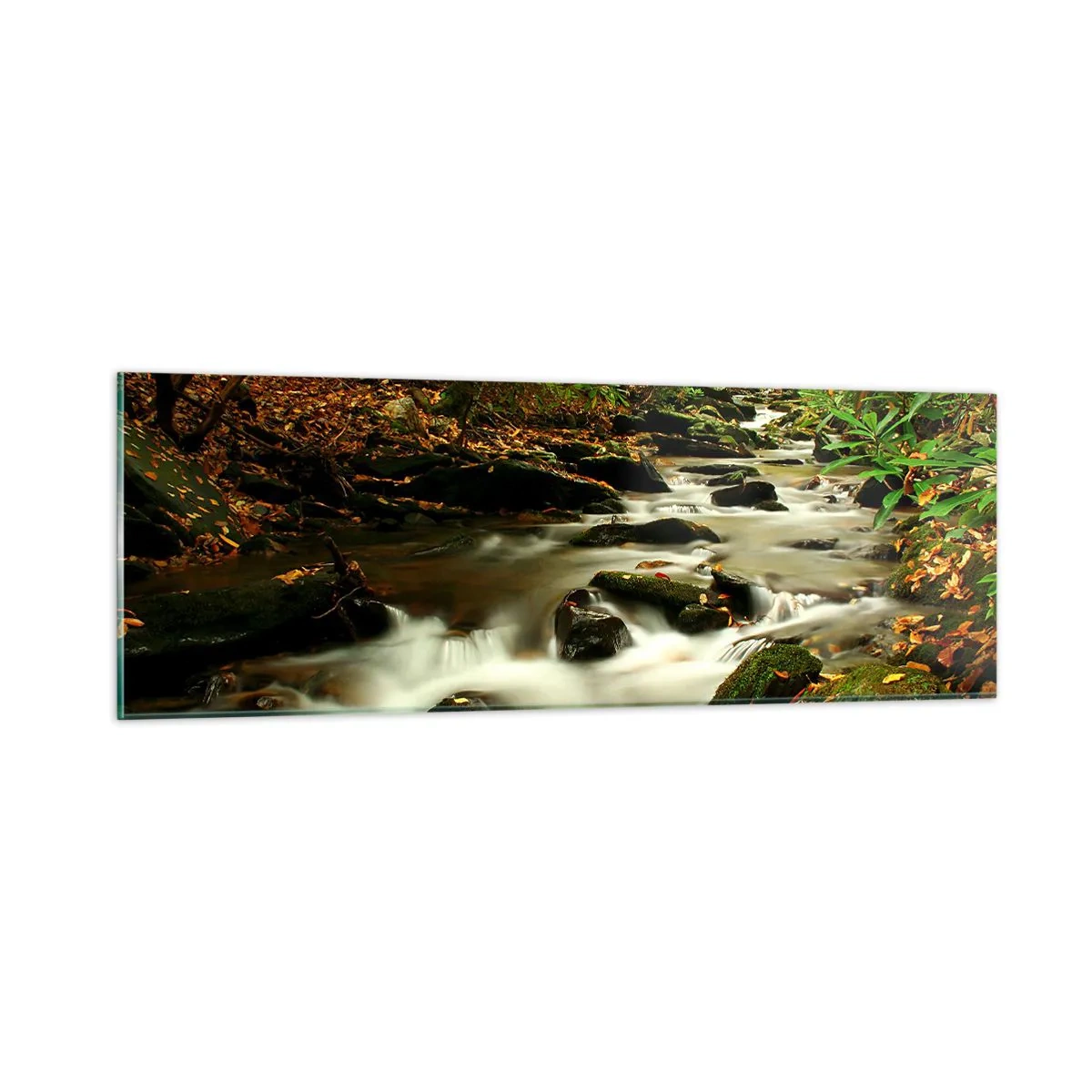 Billede på glas - Som flydende sølv - 90x30 cm