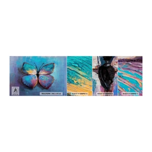 Prøve Fototapet Selvklæbende Deluxe Sticker - I sin fulde pragt - Sommerfugl, Stykke, Maleri - 100x30 cm