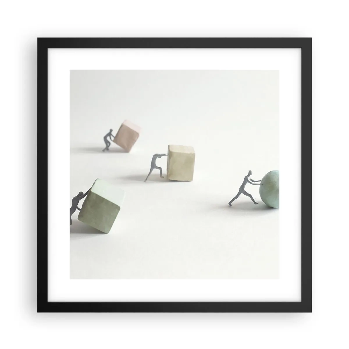 Plakat i sort ramme - Selve livet - 40x40 cm