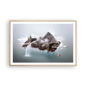 Plakat i ramme af lyst egetræ - Set gennem en surrealists øjne - 91x61 cm