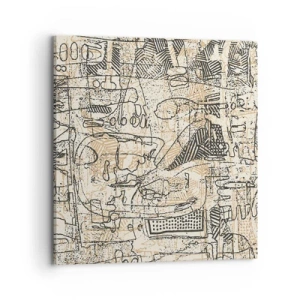 Lærredstryk - Billede på lærred - Venter på at blive afkodet - 70x70 cm