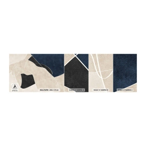 Fototapet Prøve Standard Eco - Abstrakt komposition - kontrast af farver - Moderne, Abstraktion, Stykke - 100x30 cm