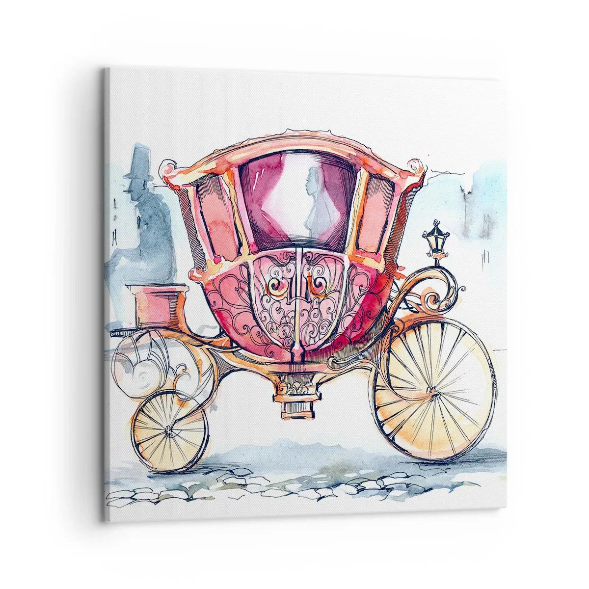 Lærredstryk - Billede på lærred - Til brylluppet eller til ballet? - 50x50 cm