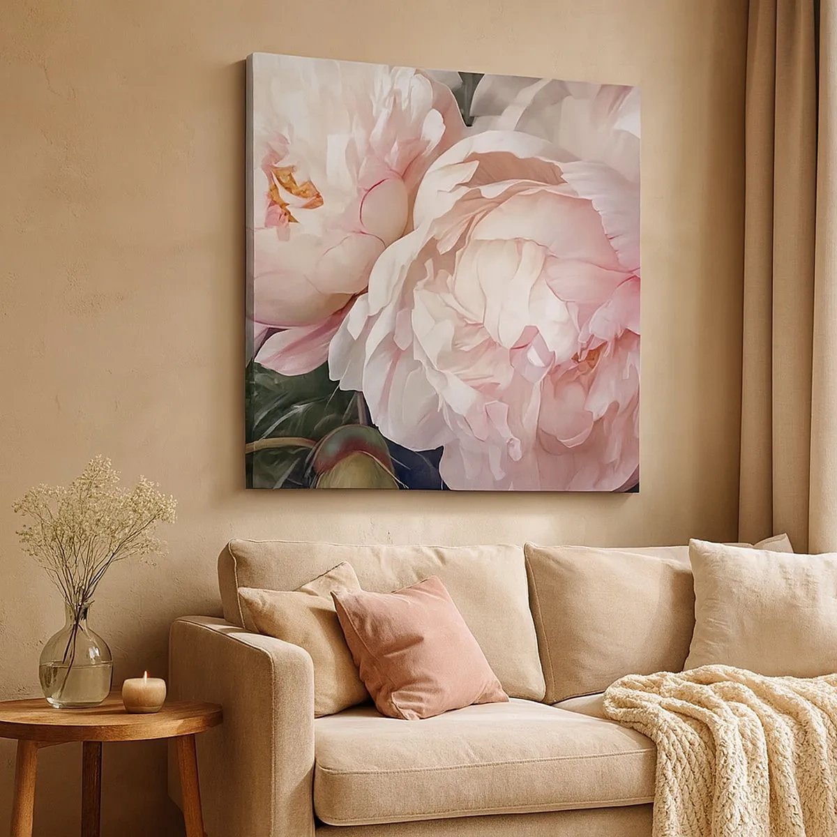 Lærredstryk - Billede på lærred - Fastlåst i blomstring - 30x30 cm