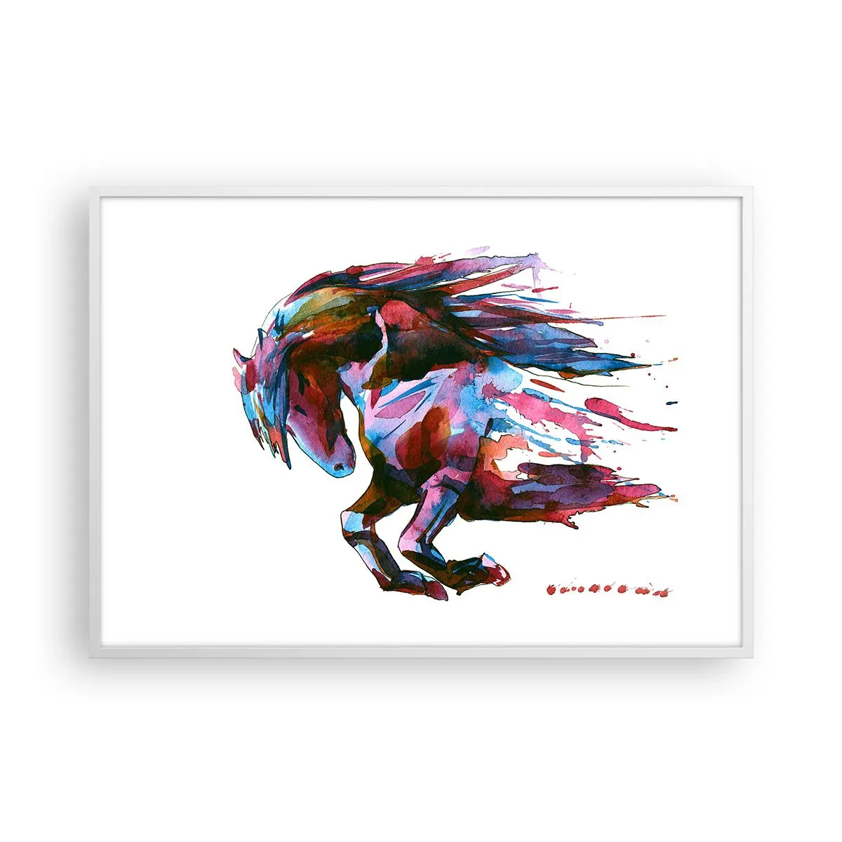 Plakat i hvid ramme - I henrykkelse - 100x70 cm