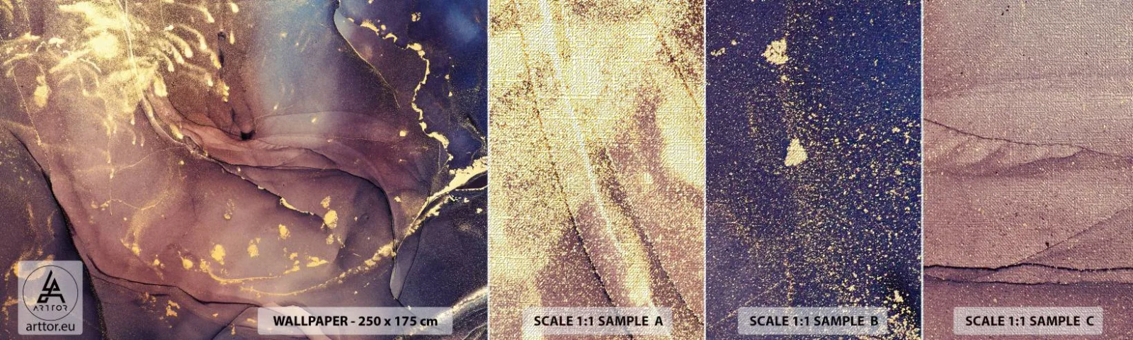 Prøve Fototapet Premium Canvas - Materie og ånd - Abstraktion, Stykke, Moderne mønster - 100x30 cm