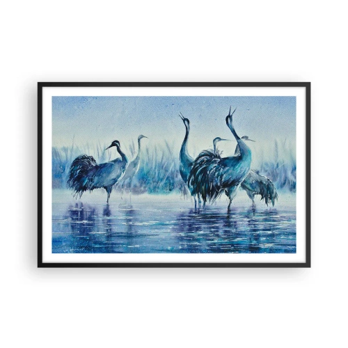 Plakat i sort ramme - Morgenmøde - 91x61 cm