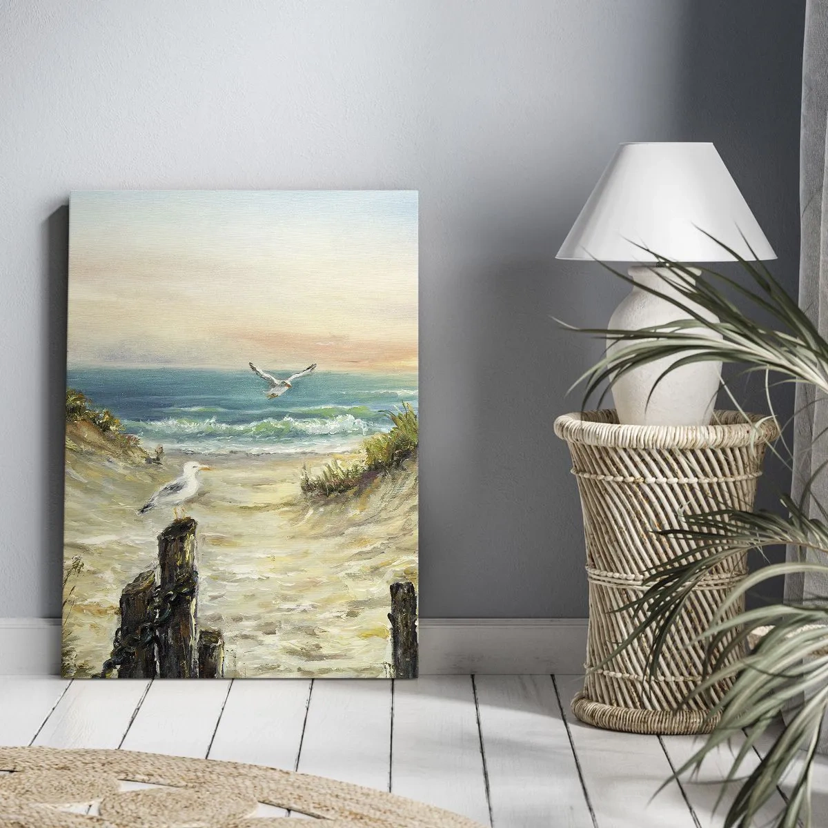 Lærredstryk - Billede på lærred - Vindstille tilbagetog - 50x70 cm