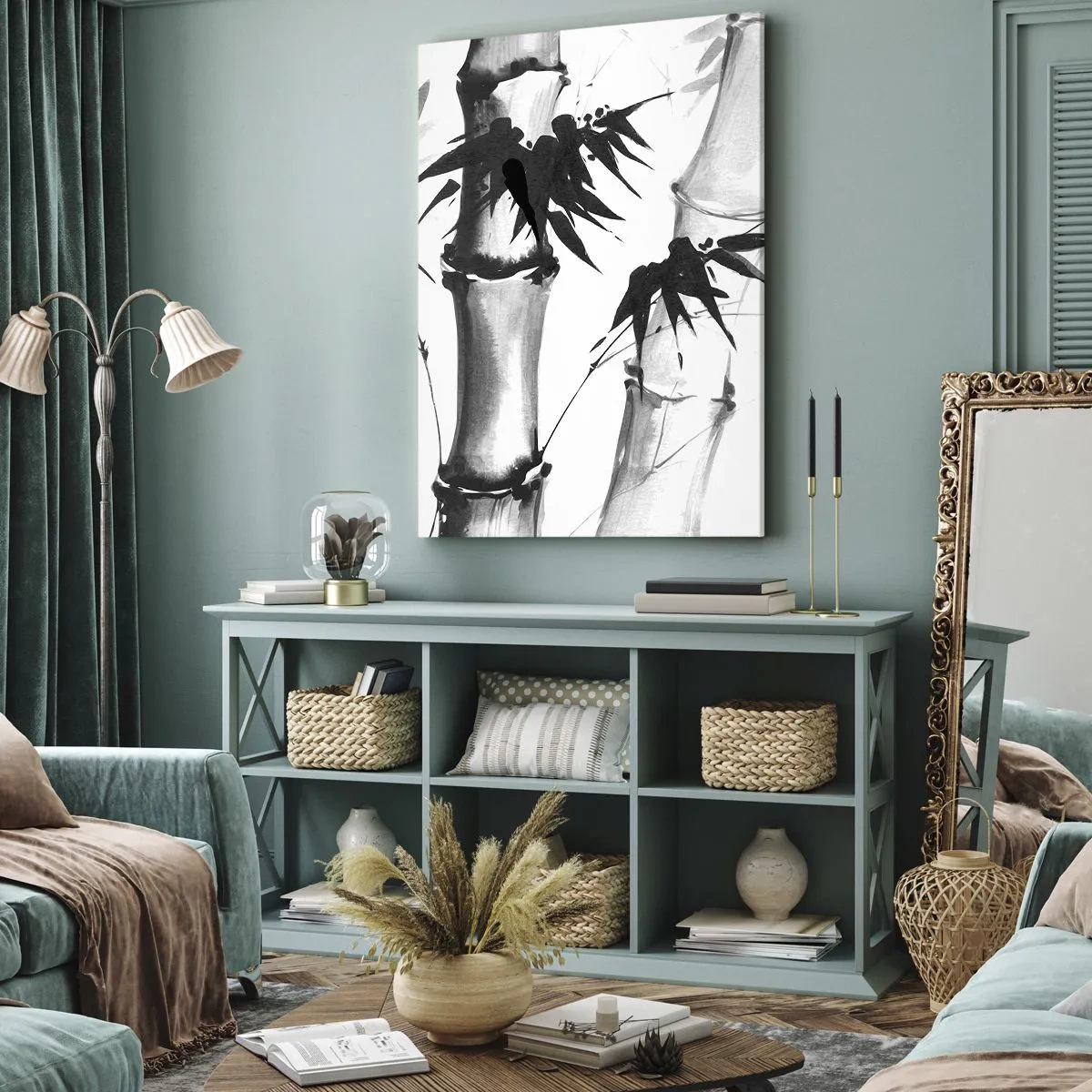 Lærredstryk - Billede på lærred - Nærbillede af Orienten - 45x80 cm