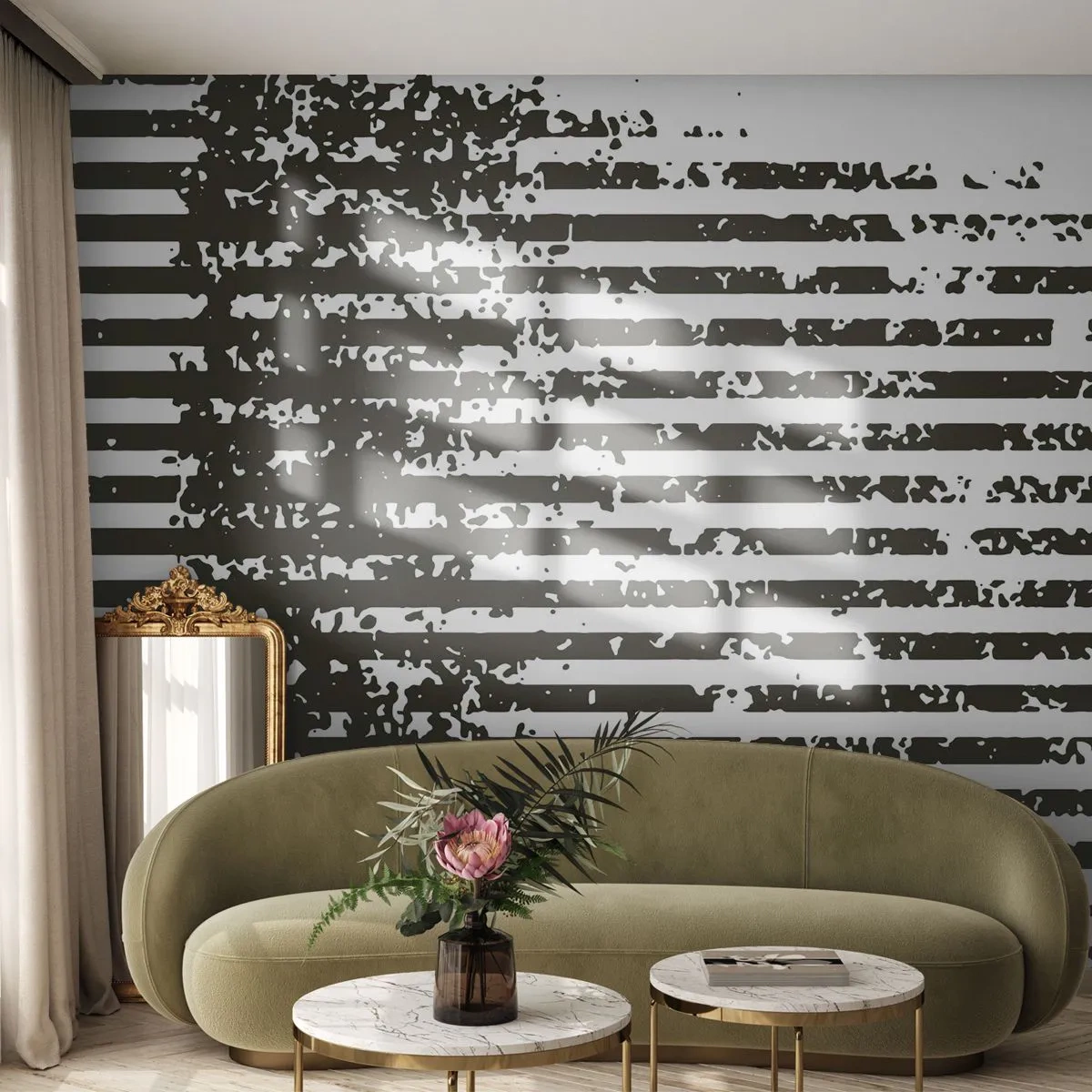 Fototapet Selvklæbende Deluxe Sticker - Rytme og støj - Abstraktion, Stykke, Grafik - 250x175 cm