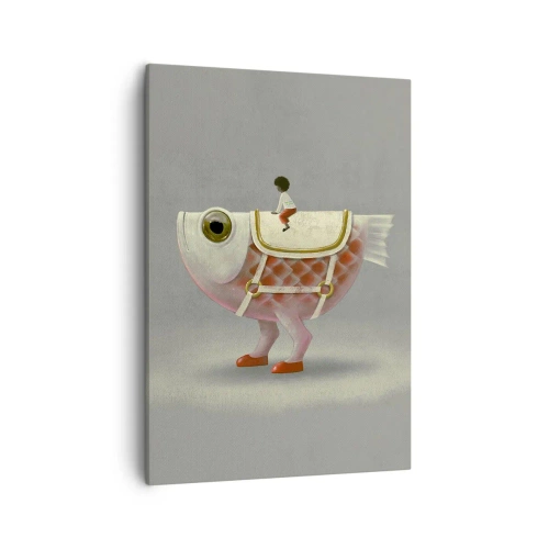 Lærredstryk - Billede på lærred - Rybonski rytter - 50x70 cm