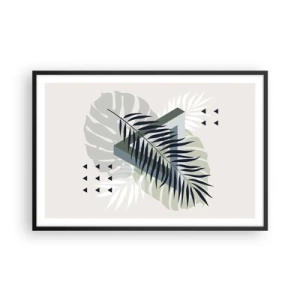 Plakat i sort ramme - Natur og geometri - to ordener? - 91x61 cm