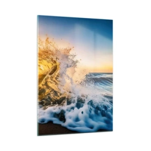 Billede på glas - Leg på sandet - 50x70 cm