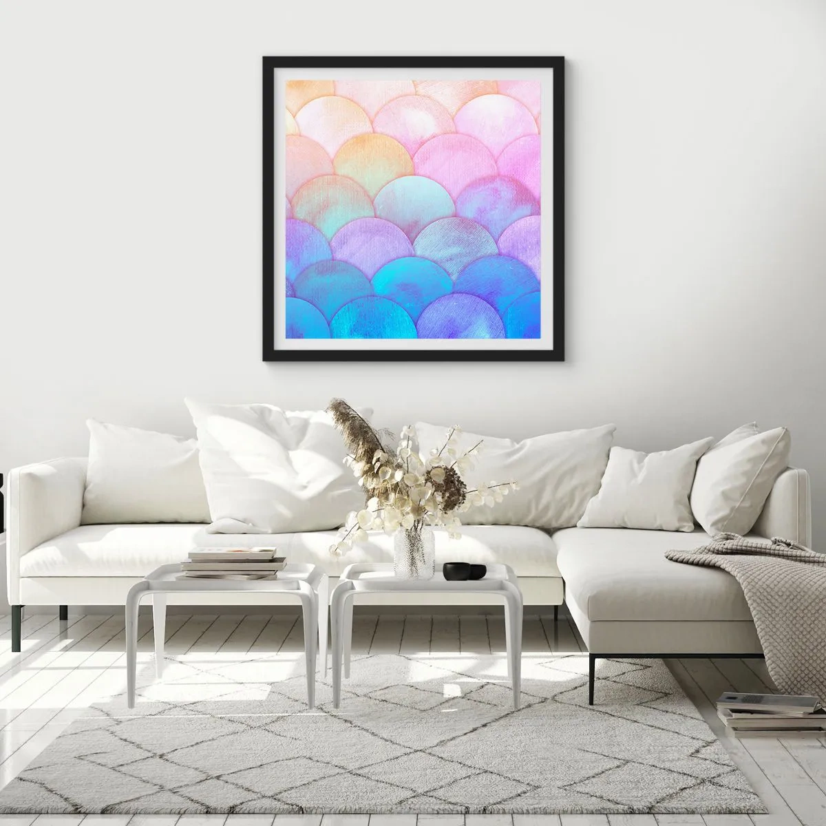 Plakat i sort ramme - Perleskaller - 30x30 cm