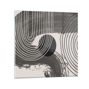 Billede på glas - Oval vinder - 70x70 cm