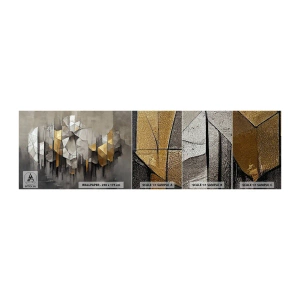 Prøve Fototapet Premium Sand - Komposition lavet af is og lys - Abstraktion, Stykke, Art Deco - 100x30 cm