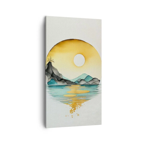 Lærredstryk - Billede på lærred - I en cirkel af skønhed - 45x80 cm