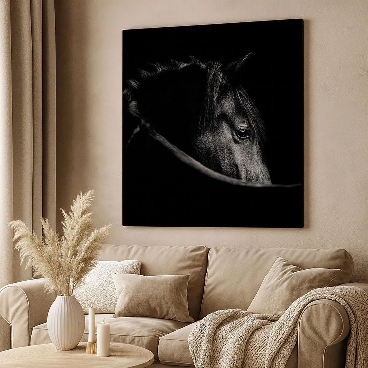 Lærredstryk - Billede på lærred - Sort prins - 30x30 cm