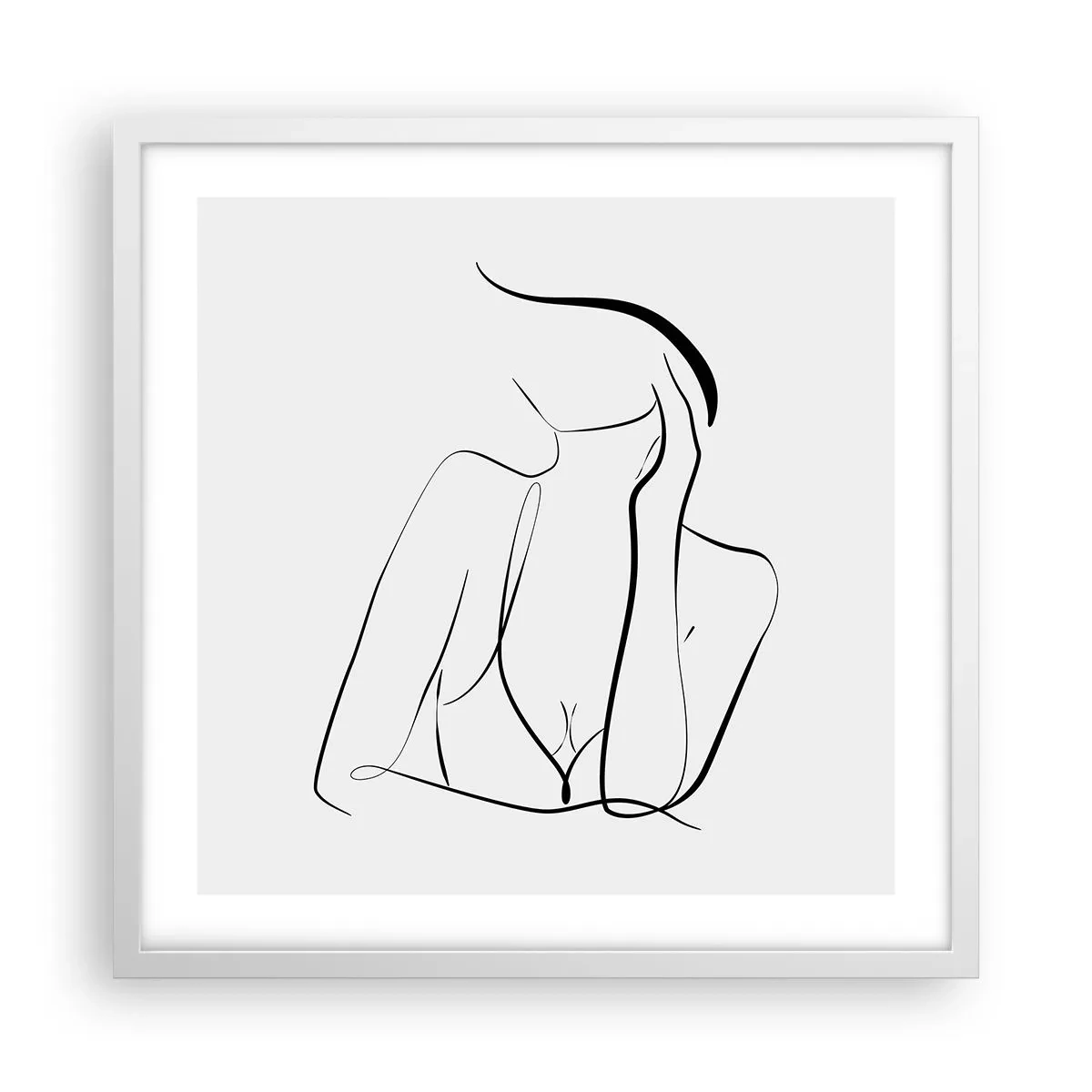 Plakat i hvid ramme - På bølgen af en drøm - 50x50 cm