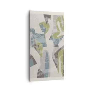 Lærredstryk - Billede på lærred - Komposition bag glas - 65x120 cm