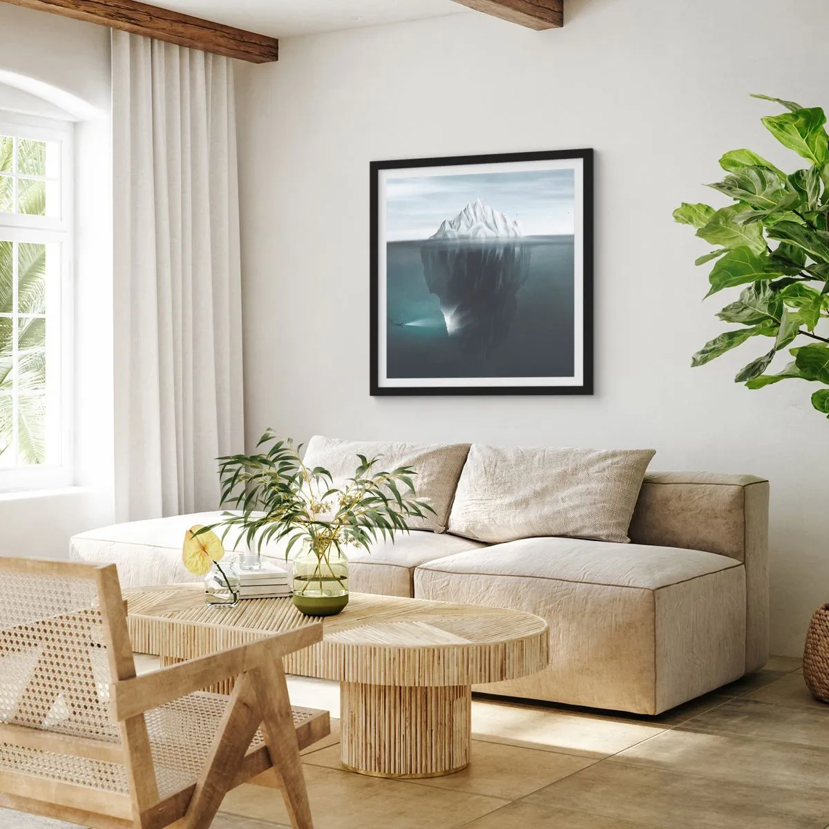 Plakat i sort ramme - Undervands-mysterium - 30x30 cm